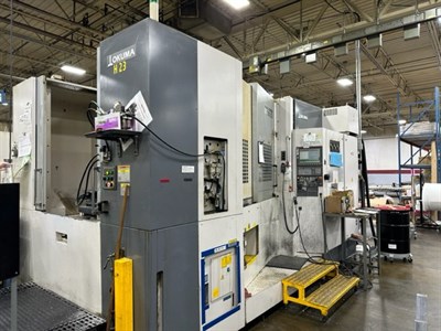 OKUMA SPACE CENTER MA 600HB 4 -AXIS HIGH SPEED CNC HORIZONTAL MACHINE CENTER