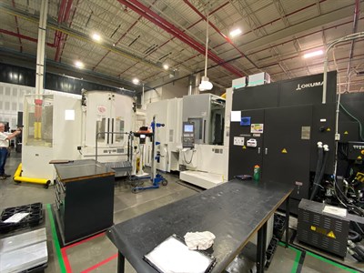 OKUMA MB8000H CNC HORIZONTAL MACHINING CELL SYSTEM